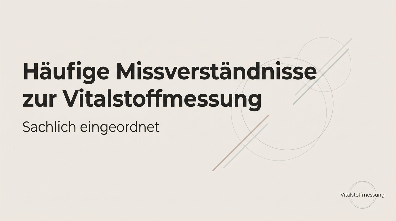 Häufige Missverständnisse zur Vitalstoffmessung – sachlich eingeordnet