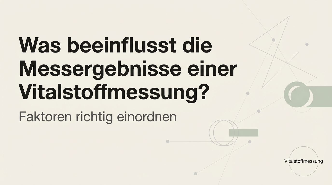 Was beeinflusst die Messergebnisse einer Vitalstoffmessung